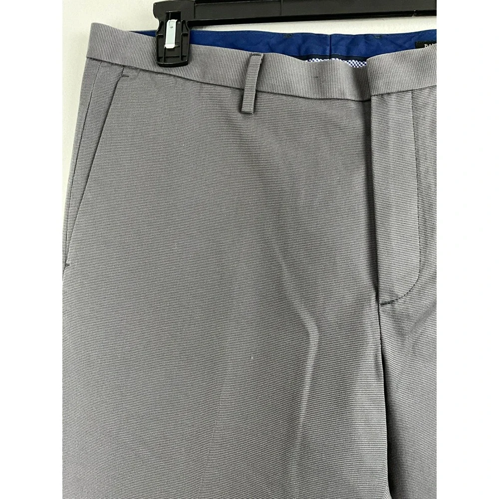 Banana‎ Republic Modern Slim Fit Non-Iron Dress Pants Gray 35x32 Cotton